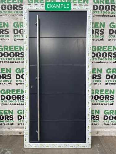 Anthracite grey front door - front,